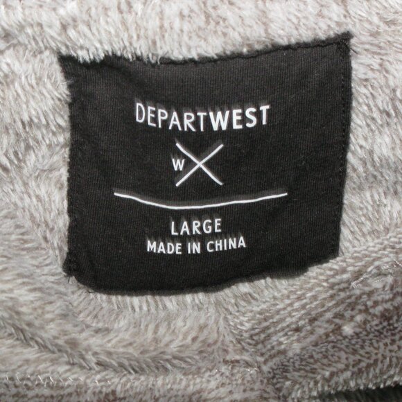Departwest Gray Soft Fuzzy Hoodie Size Large - Picture 5 of 6